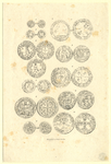 32299 Afbeeldingen van de voor- en de achterzijde van 12 munten vanaf Koenraad van Zwaben (1076-1099).
